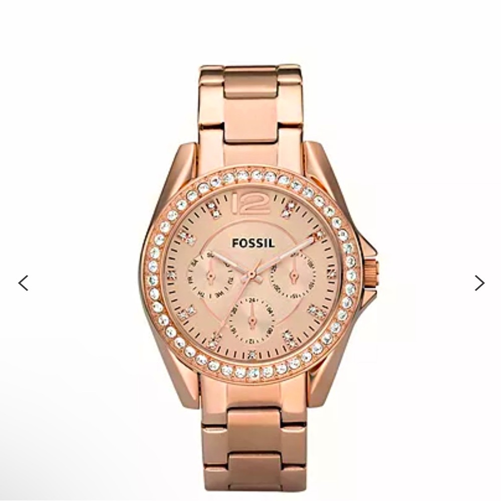 Fossil Riley Multifunction Rose Gold- Tone Stainless Steel Watch